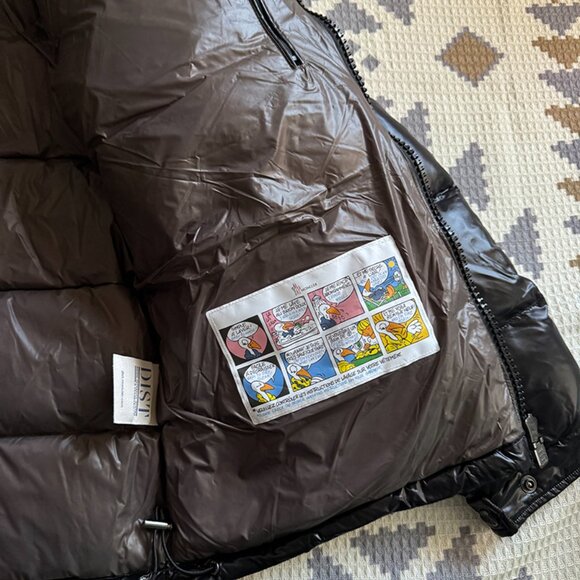 Black Shiny Warm Down Jacket Moncler - Picture 5 of 9